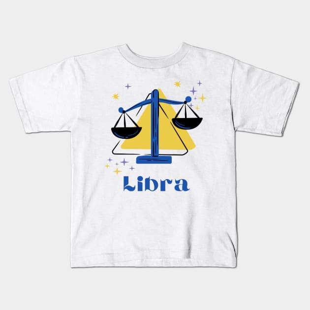 Libra Star Sign Kids T-Shirt by Quirky Quote Designs